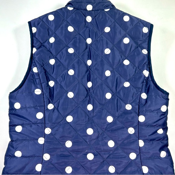 Banana Republic Reversible Polka Dot Puffer Vest Size XS Women’s - Picture 6 of 15